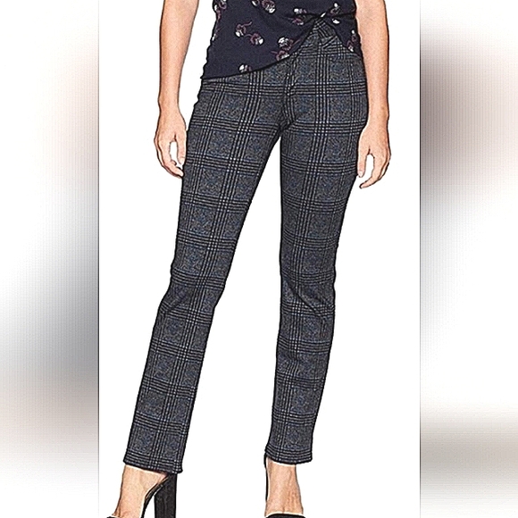 NYDJ Ponte Marilyn Pantalone Donna Taglie Forti - Nero - Gamba Dritta Con Tecnologia Lift Tuck